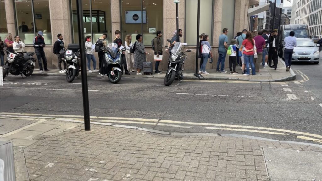 Queue at the VFS office in London